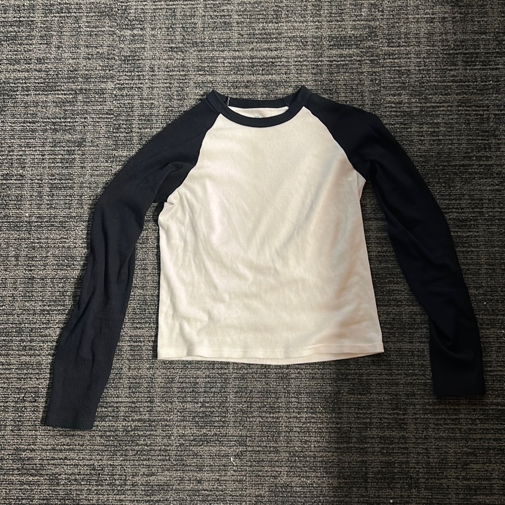 Worn once brandy Melville navy and white shirt